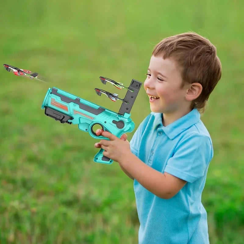 Ejection Aircraft Shooting Toy for Kids 3-5