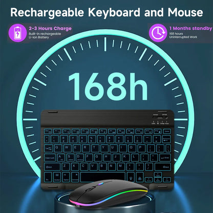 Wireless Bluetooth Mini Keyboard & Mouse for Android, iOS, Windows with Backlight