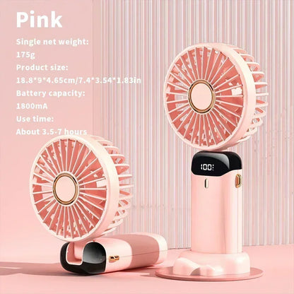 Portable Rechargeable Neck Fan with USB & Cooling Blades