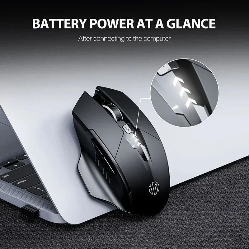 INPHIC F1 Wireless Mouse – Ergonomic, Rechargeable, Silent for Laptop & Desktop