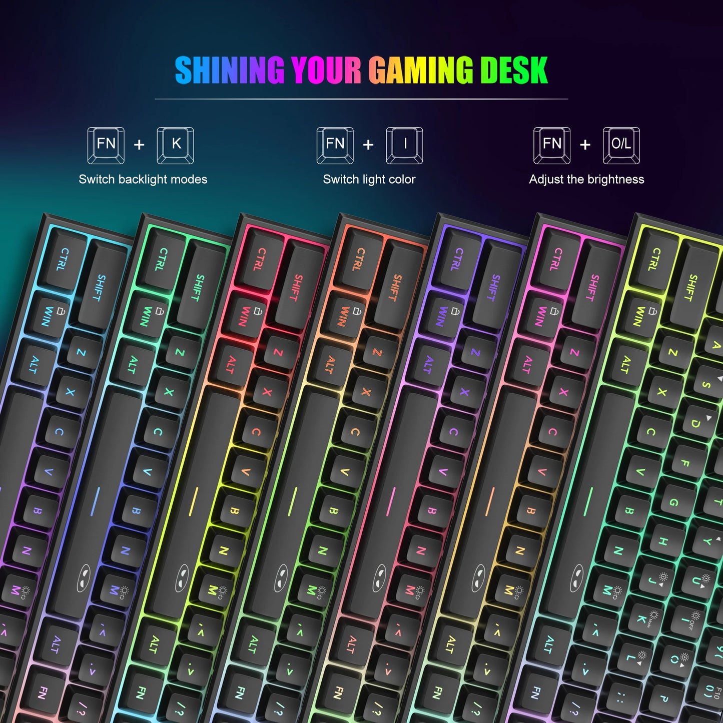 MageGee TS91 60% RGB Gaming Keyboard – Compact, Ergonomic, Waterproof