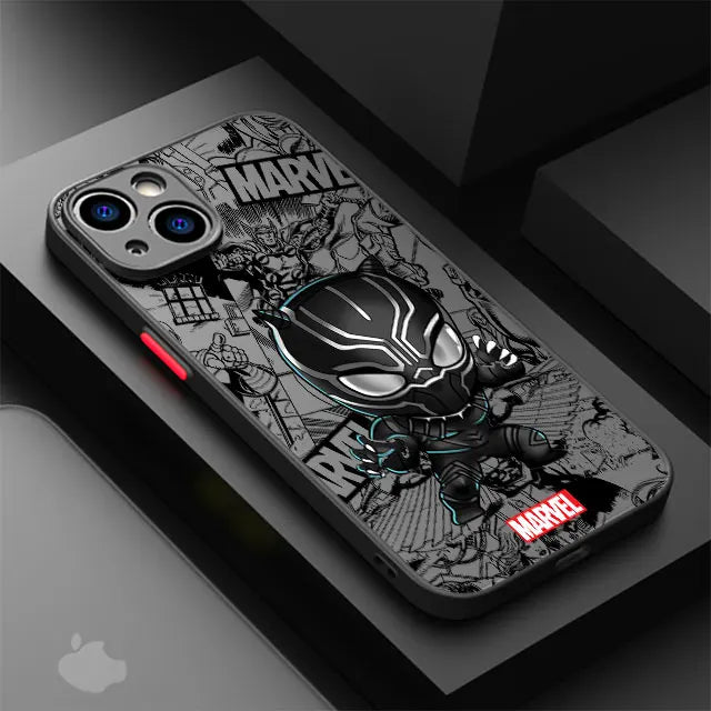 Cartoon Marvel Groot & Spiderman Shockproof Case for iPhone