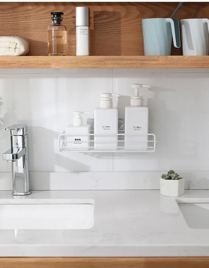 Wall-Mounted Corner Bathroom Shelf & Organizer with Drainage