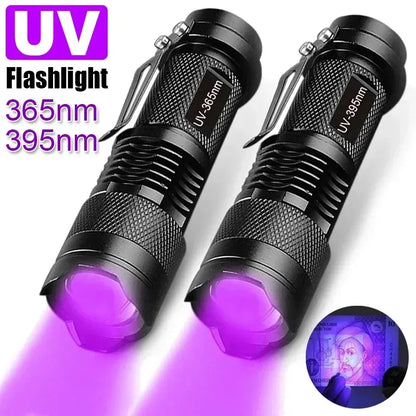 UV LED Flashlight Mini Inspection Torch 395/365nm