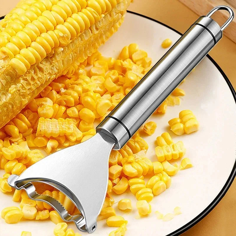 Stainless Steel Corn Peeler & Cob Shaver for Kitchen