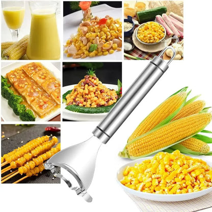 Stainless Steel Corn Peeler & Cob Shaver for Kitchen