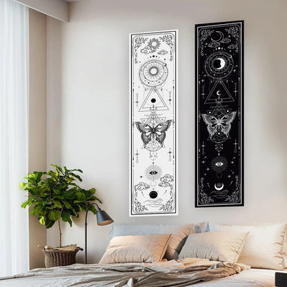 Gothic Sun & Moon Butterfly Tapestry for Aesthetic Home Decor