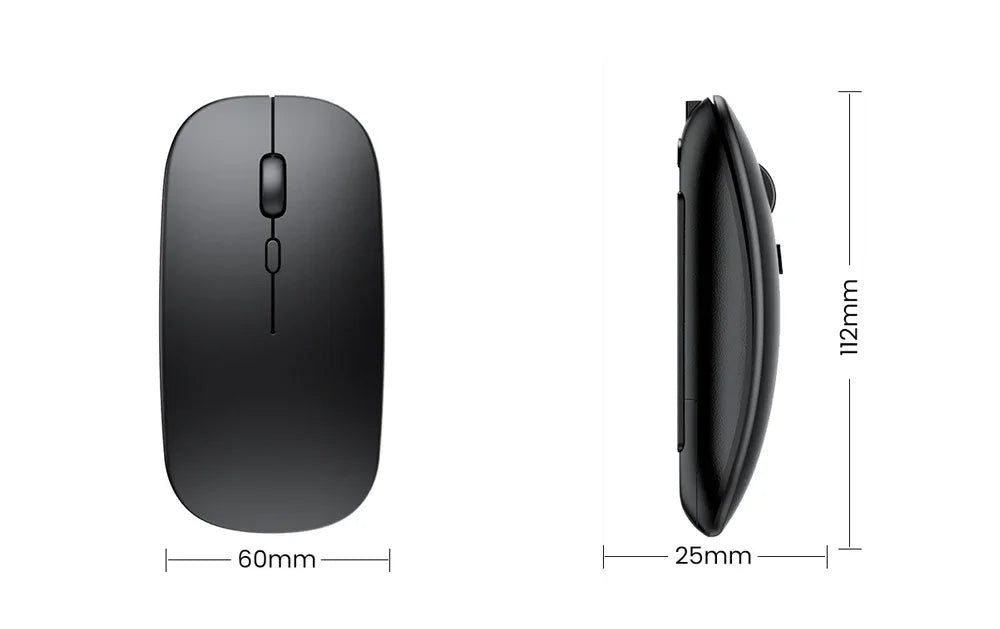 Bluetooth Wireless Mouse for MacBook – Rechargeable & Mute Gaming Mouse