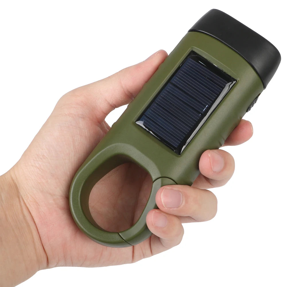 Emergency Hand Crank Power Bank & LED Flashlight