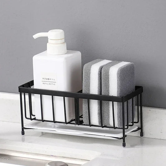 Sink Sponge Holder – Kitchen Rack & Organizer, Anti-Rust Dish & Scrubber Caddy