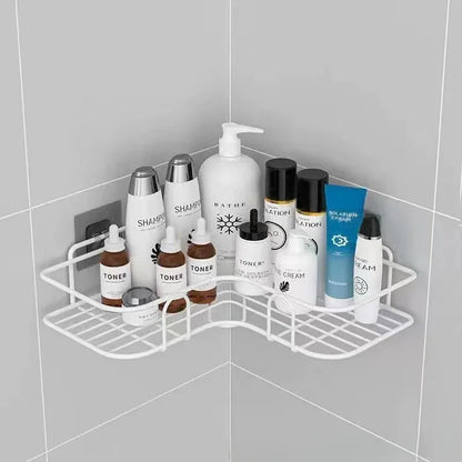 Wall-Mounted Corner Bathroom Shelf & Organizer with Drainage