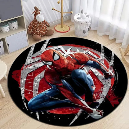 Spiderman Round Non-Slip Carpet for Kids’ Room and Play Area