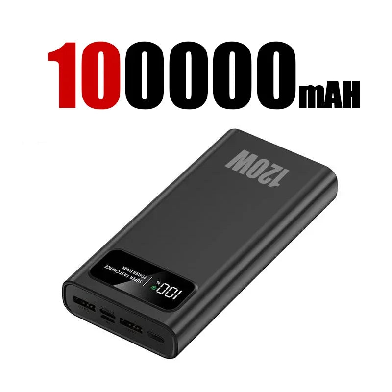 200,000mAh Power Bank – 120W Fast Charging for iPhone, Samsung, Xiaomi & More