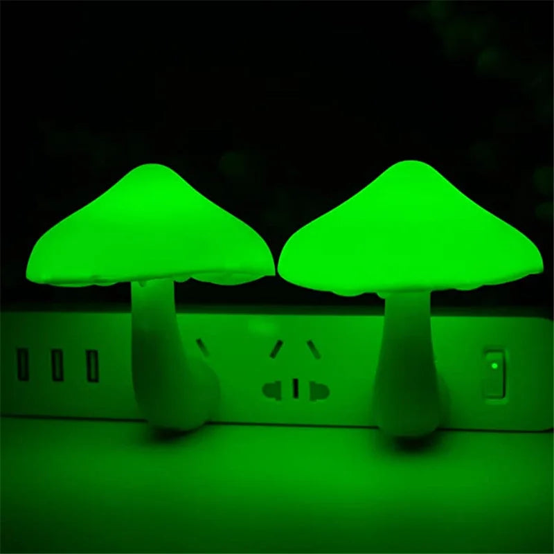 Mushroom LED Night Light with Automatic Sensor for Bedroom and Toilet