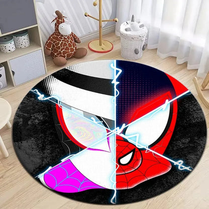 Spiderman Round Non-Slip Carpet for Kids’ Room and Play Area