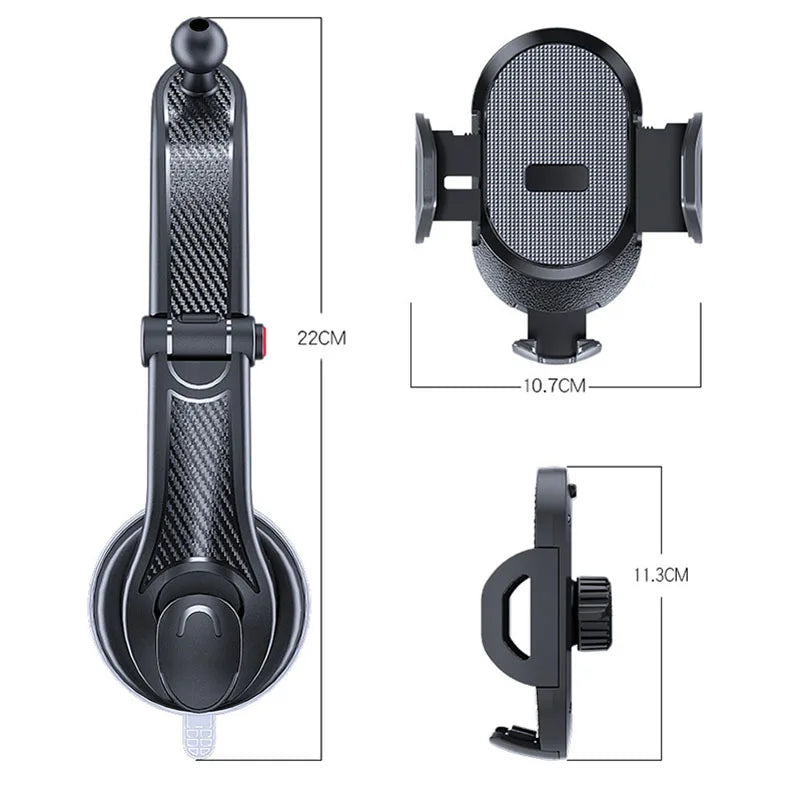 2025 Universal Car Phone Holder, Suction Mount for Windshield & Dashboard