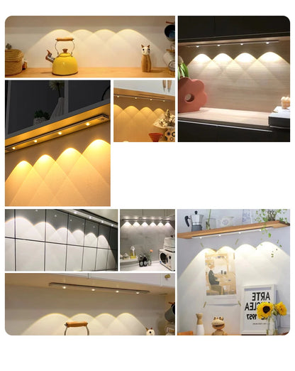 PZSUNLY USB Rechargeable Motion Sensor LED Cabinet Light – Kitchen & Wardrobe Lighting (20cm-80cm)