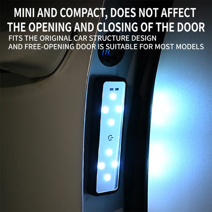 2PCS LED Car Door Welcome Lights – USB Rechargeable & Anti-Collision