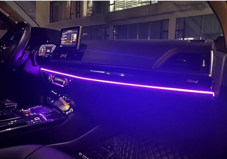 RGB LED Car Interior Ambient Lights – App-Controlled USB Dashboard Strips