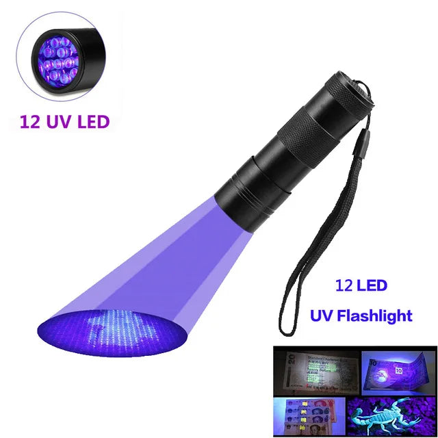 UV Flashlight 21/51/100 LED 395nm for Pet Stains & Bugs