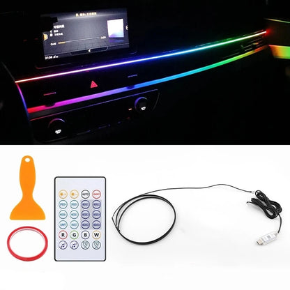 RGB LED Car Interior Ambient Lights – App-Controlled USB Dashboard Strips