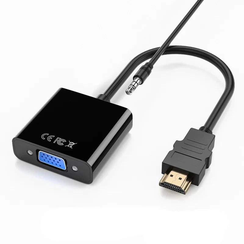 HD 1080P HDMI to VGA Adapter for Laptop/PC/TV