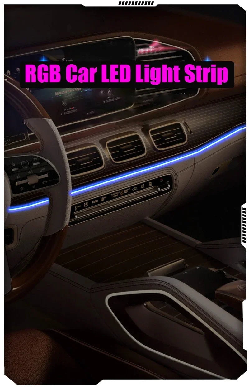 RGB Car Interior LED Light Strip with APP Control