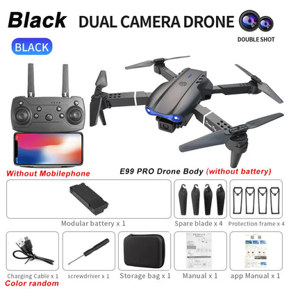 2024 E99Pro 4K RC Drone with HD Camera, Foldable WIFI FPV Helicopter