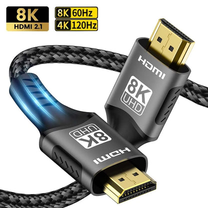 8K HDMI 2.1 Cable 48Gbps 4K@120Hz for PC/TV/PS5/RTX 3080