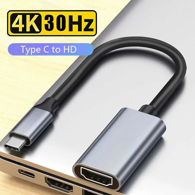 Type C to HDMI 4K Cable Adapter for MacBook/Chromebook/Samsung