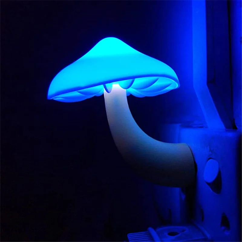 Mushroom LED Night Light with Automatic Sensor for Bedroom and Toilet