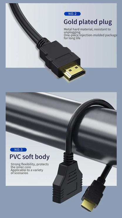 HDMI 1080P 2-Port Y Splitter 1 In 2 Out Adapter