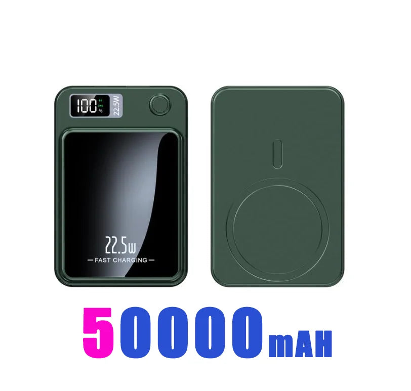 100000mAh Magnetic Wireless Power Bank, 22.5W Fast Charging for iPhone, Samsung, Xiaomi