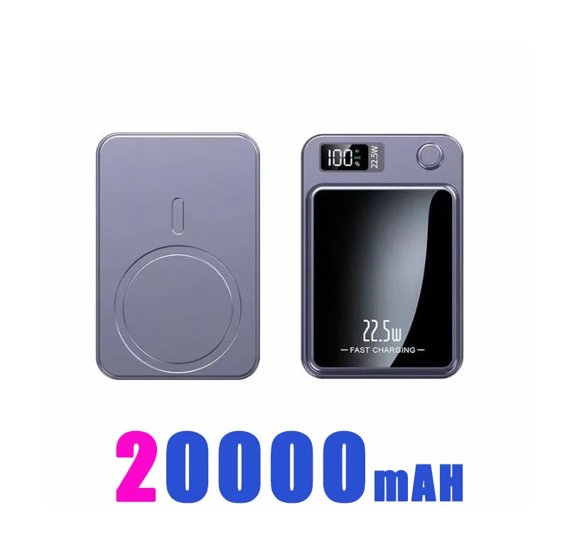 100000mAh Magnetic Wireless Power Bank, 22.5W Fast Charging for iPhone, Samsung, Xiaomi