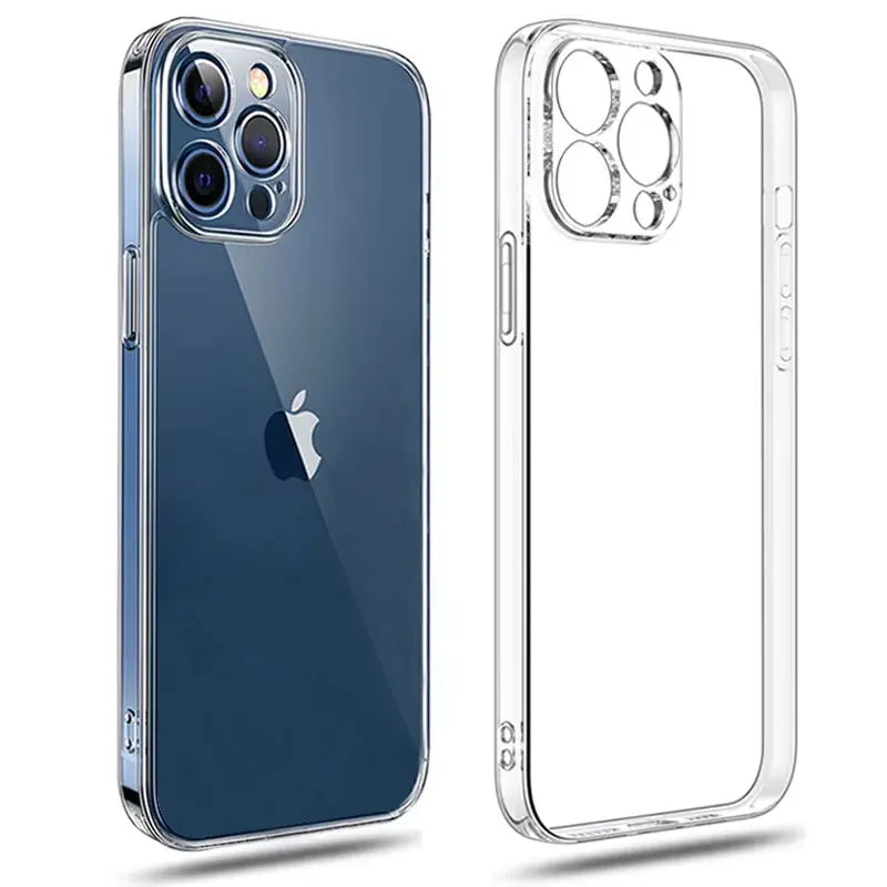 Ultra-Thin Clear Silicone Case for iPhone 11-16 Pro & Mini