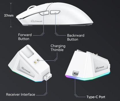 X2 Wireless RGB Gaming Mouse – 24000DPI, Tri-Mode, Magnetic Charger