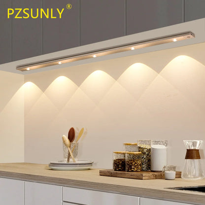 PZSUNLY USB Rechargeable Motion Sensor LED Cabinet Light – Kitchen & Wardrobe Lighting (20cm-80cm)