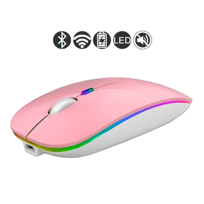 Bluetooth Wireless Mouse for MacBook – Rechargeable & Mute Gaming Mouse