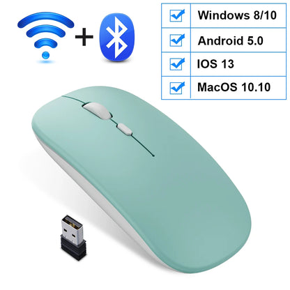 Bluetooth Wireless Mouse for MacBook – Rechargeable & Mute Gaming Mouse