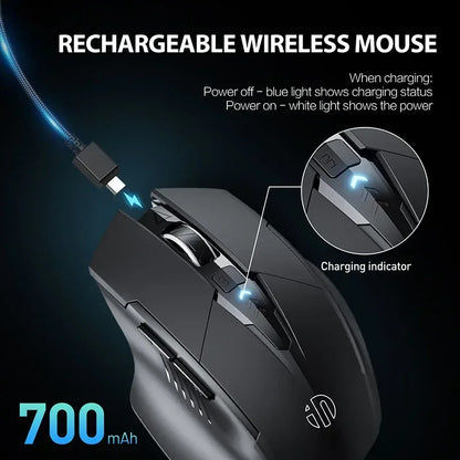 INPHIC F1 Wireless Mouse – Ergonomic, Rechargeable, Silent for Laptop & Desktop