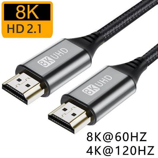 8K HDMI Cable 60Hz/120Hz for PS5/PS4/Laptop/TV