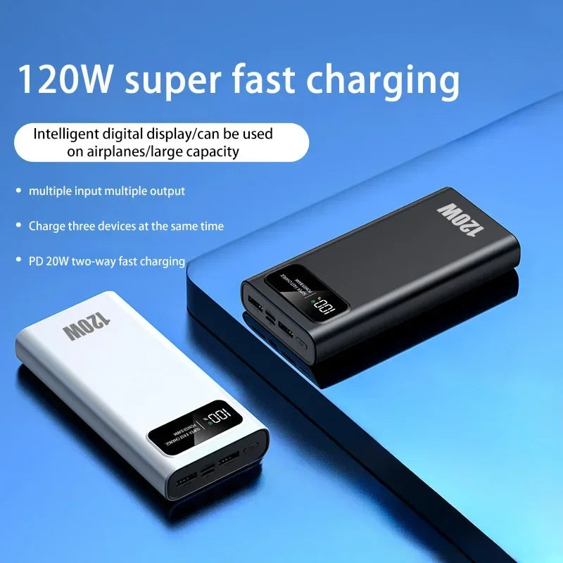 200,000mAh Power Bank – 120W Fast Charging for iPhone, Samsung, Xiaomi & More