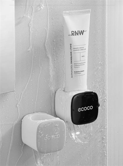 Automatic Wall-Mounted Toothpaste Dispenser & Squeezer Set