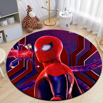 Spiderman Round Non-Slip Carpet for Kids’ Room and Play Area