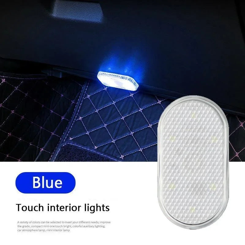 Wireless USB LED Car Interior Lights, Rechargeable Neon Accent Lamps