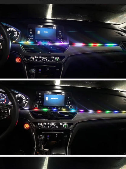 RGB LED Car Interior Ambient Lights – App-Controlled USB Dashboard Strips