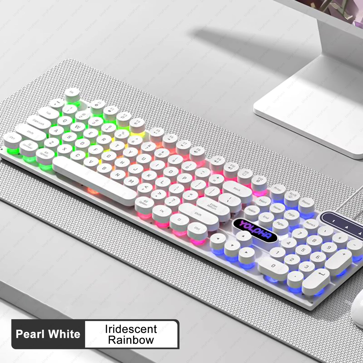 104-Key RGB Backlit Wired Gaming Keyboard for PC & Laptop, Ergonomic Design