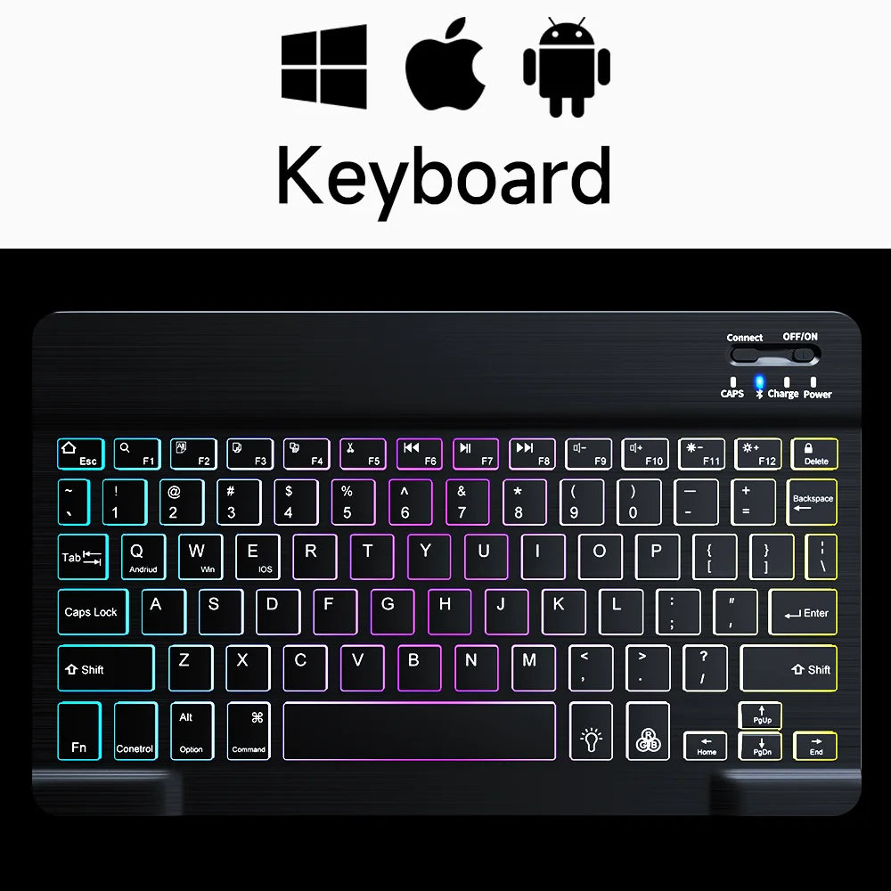 Wireless Bluetooth Mini Keyboard & Mouse for Android, iOS, Windows with Backlight