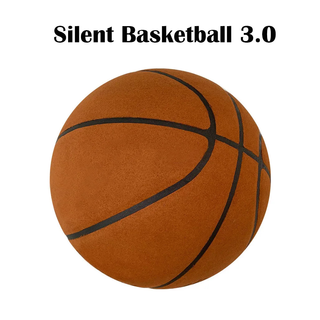 Silent Indoor Basketball, Size 7/5, Airless Foam, Quiet Dribbling Training Ball