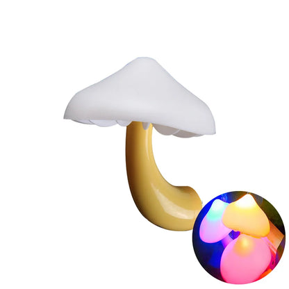 Mushroom LED Night Light with Automatic Sensor for Bedroom and Toilet